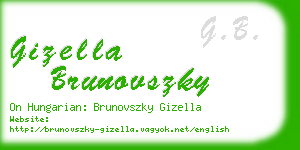 gizella brunovszky business card